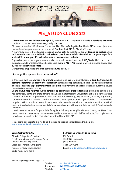 AIE STUDY CLUB 2022_Presentazione