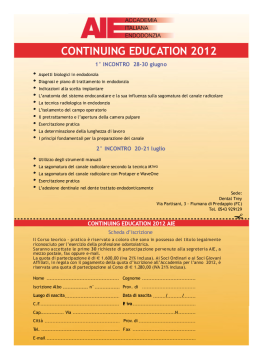 Programma e scheda d'iscrizione continuing education 2012
