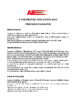 Curriculum vitae relatori