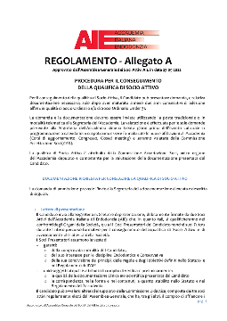 AIE REGOLAMENTO ALLEGATO A - COME DIVENTARE SOCIO ATTIVO